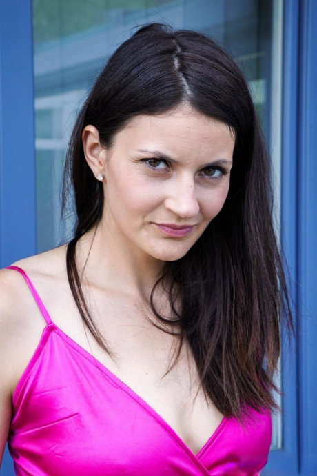 Sexy brunette Tiny Tina pulls her panties aside while facesitting a man