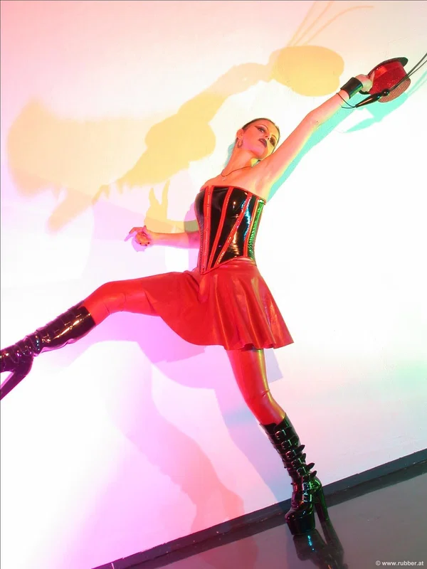 Solo girl Tgt shows her pussy during a fantastic upskirt show  - Cosplay, Latex, Boots, Fetish, Clothed, Upskirt, Skirt, High Heels, Face, Non Nude  - Photo 13