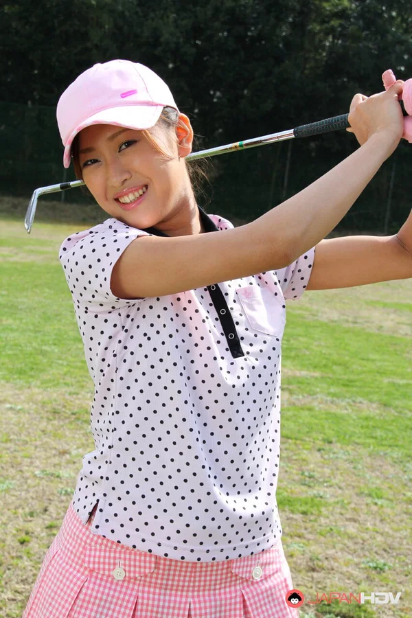 Japanese chick Nao Yuzumiya lifts up her skirt while swinging a golf club  - Japanese, Asian, Outdoor, Skirt, Hairy, Upskirt, Face, Non Nude, Babe, Beautiful  - Photo 13