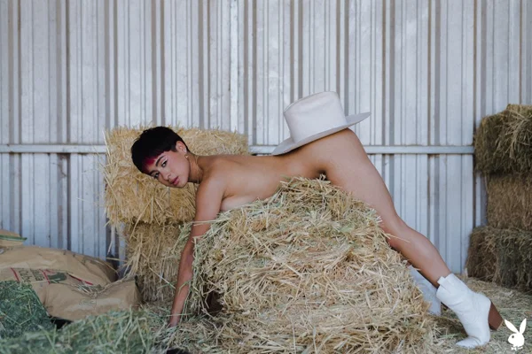 Petite teen Mia Valentine exposes her juggs and fantastic curves on a ranch  - Farm, Uniform, Short Hair, Outdoor, Babe, Centerfold, Natural Tits, Pussy, Big Tits, High Heels  - Photo 20