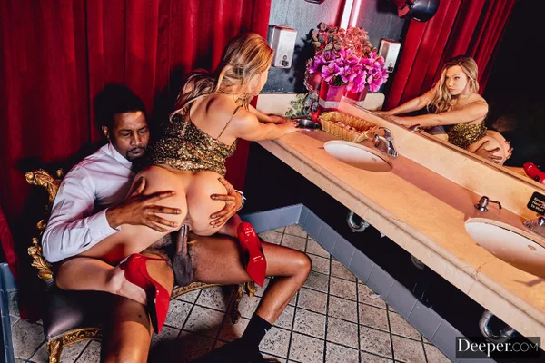 Hot blonde Avery Cristy has wild sex with a black man after a dance  - Party, Interracial, High Heels, Clothed, Pussy, Hardcore, Ass, Cowgirl, Ass Fucking, PAWG  - Photo 17