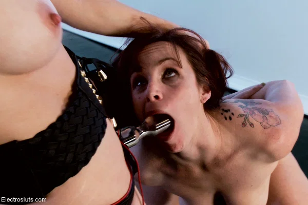 Naked girl is shocked and masturbated by a lesbian in a dungeon  - Strapon, Lesbian, BDSM, Bondage, Big Tits, Stockings, Dildo, Natural Tits, Ass, Nipples  - Photo 4