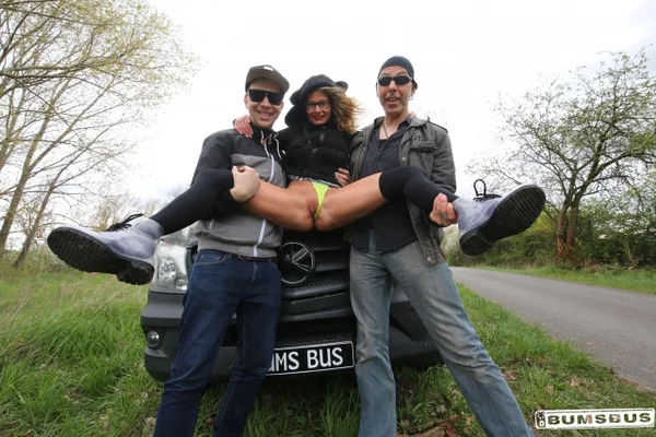 Horny German girl Izzy Mendosa gets a cumshot on her sexy glasses  - Outdoor, Skinny, Sexy, Glasses, Blowjob, European, Brunette, Big Tits, Non Nude  - Photo 11