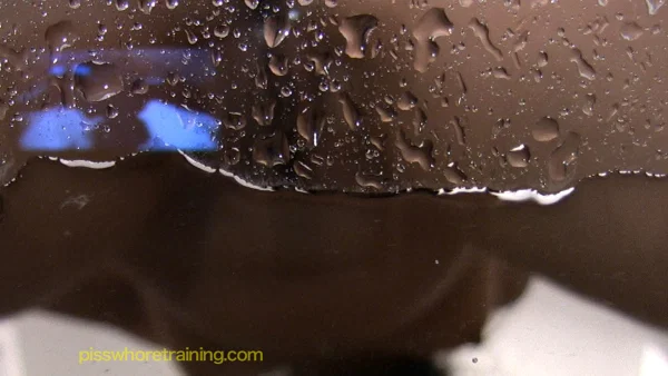 Brunette teen sucks on a black dildo while pissing into a container  - Face, Fetish, Dildo, Pussy, Close Up, PAWG, Ass, Brunette, Cute, Teen  - Photo 13