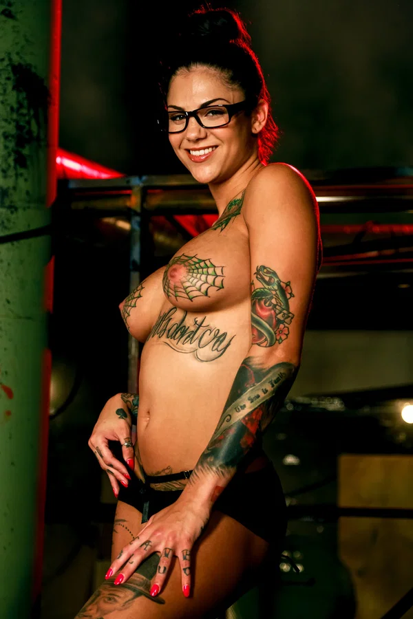 Tattooed brunette Bonnie Rotten has intense anal sex with a hung stud  - Glasses, Spreading, Pussy, Brunette, Blowjob, Pornstar, Non Nude, White  - Photo 3