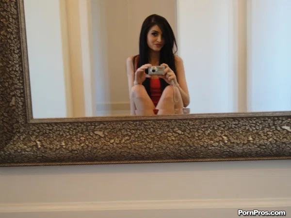 Brunette teen with a skinny body Zoey Kush takes some sexy selfies  - Teen, Cute, Pussy, Non Nude  - Photo 1
