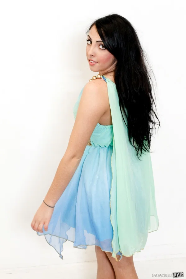 Dark haired Kane Dianna Dee exposes herself while wearing Roman themed attire  - Upskirt, Skirt, Beautiful, Teen, Cute, PAWG, Ass, Shaved, Tattoo, Babe  - Photo 4
