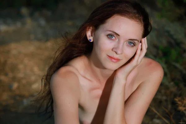 Young redhead takes off her bikini for totally nude poses outdoors  - Teen, Outdoor, Face, Redhead, Beautiful, Pussy, Glamour, Spreading, Tiny Tits, Shaved  - Photo 14