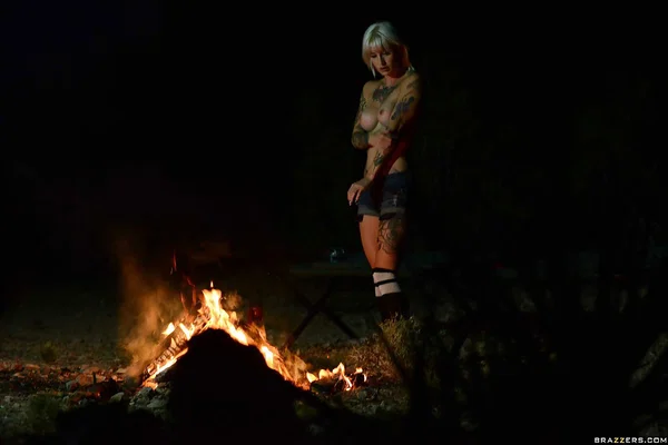 Outdoor posing of a big tits babe in shorts and socks Kleio Valentien  - Tattoo, Socks, Outdoor, Shorts, Babe, Big Tits, Solo, Fake Tits, Beautiful  - Photo 13