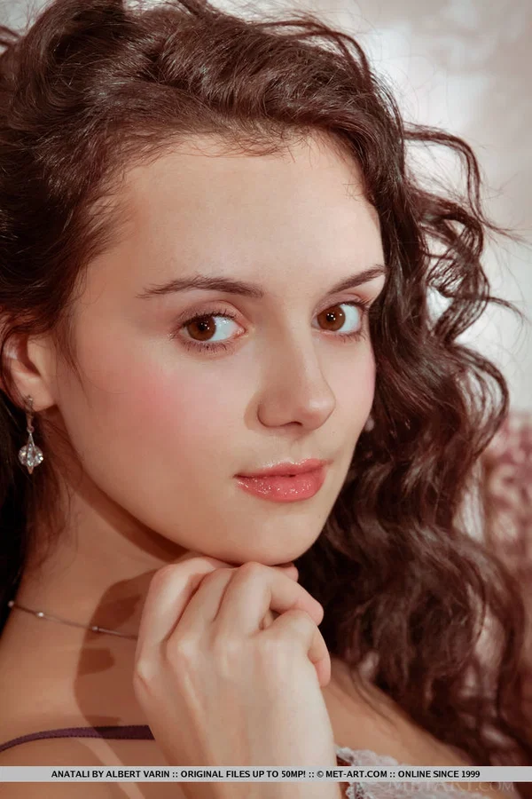 Teen solo girl Anatali displays her tight slit after removing satin lngerie  - Teen, Babe, Ass, European, Glamour, Feet, Face, Pussy, Close Up, Lingerie  - Photo 1