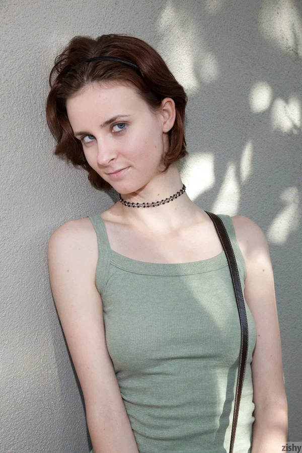 Innocent amateur babe Jay Taylor flashes her panties while posing outside  - Skinny, Glasses, Amateur, Short Hair, Armpit, Non Nude, Panties, Teen, Redhead, Upskirt  - Photo 1