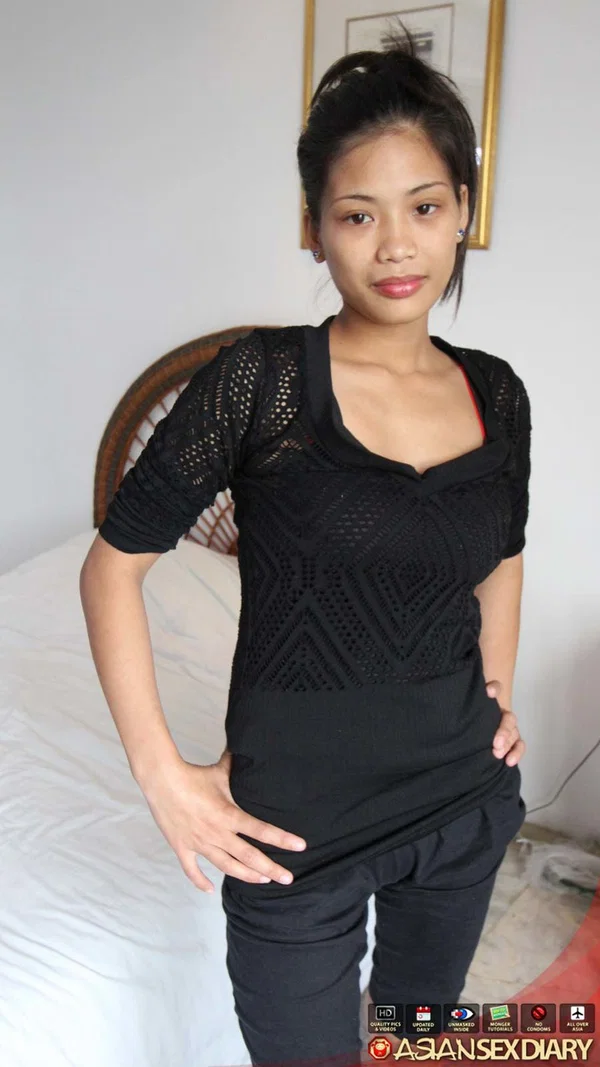 Filipino first timer gets banged by a sex tourist in POV mode at a motel  - Amateur, Asian, Pussy, Skinny, Nipples, Brunette, Hardcore, Close Up, Shaved, Clothed  - Photo 1