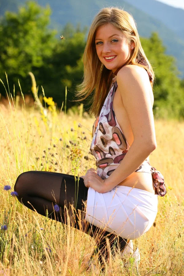 Wild amateur blonde Maddie M posing in stockings & panties in the field  - Uniform, Clothed, Outdoor, Stockings, Upskirt, Panties, Ass, Babe, Beautiful, Undressing  - Photo 3