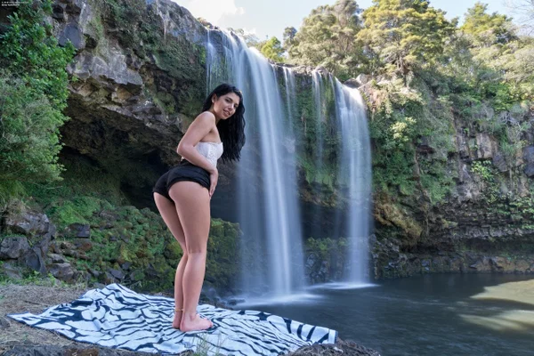 Hot Brazilian teen Gina Valentina strips & spreads her muff by the waterfalls  - Brazilian, Latina, Beach, Public, Pussy, Feet, Spreading, Ass, Hairy, Petite  - Photo 5
