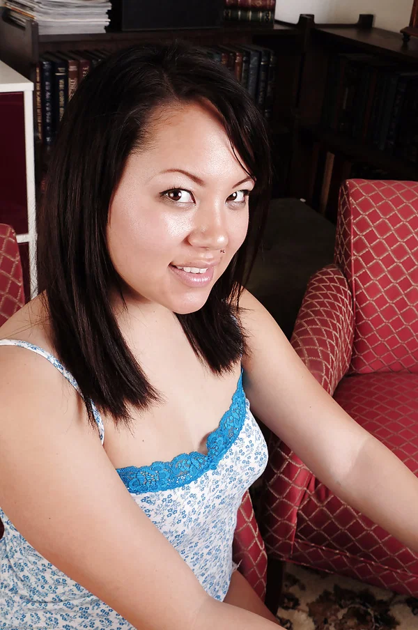 Brunette Asian Tina is being filmed in close up while wearing sexy dress  - Asian, Brunette, Amateur, Feet, Shorts, Piercing, Spreading, Ass, Close Up, Pussy  - Photo 1