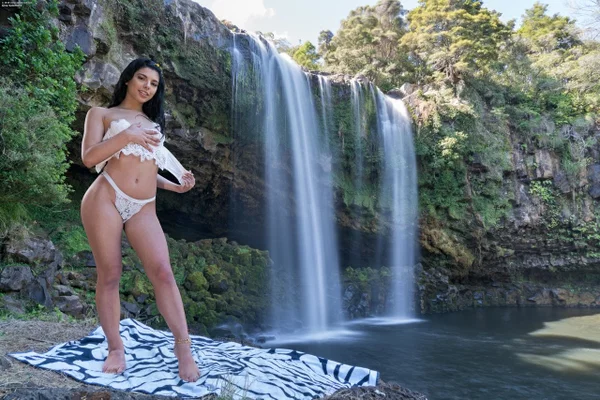 Hot Brazilian teen Gina Valentina strips & spreads her muff by the waterfalls  - Brazilian, Latina, Beach, Public, Pussy, Feet, Spreading, Ass, Hairy, Petite  - Photo 6