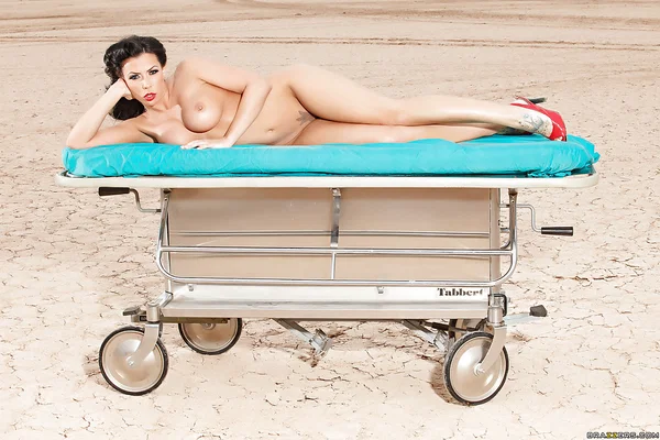 Hot nurse Rachel Starr gets rid of her sexy uniform and lingerie outdoor  - Nurse, Babe, MILF, Outdoor, Ass, Lingerie, Legs, Skirt, High Heels, Sexy  - Photo 13