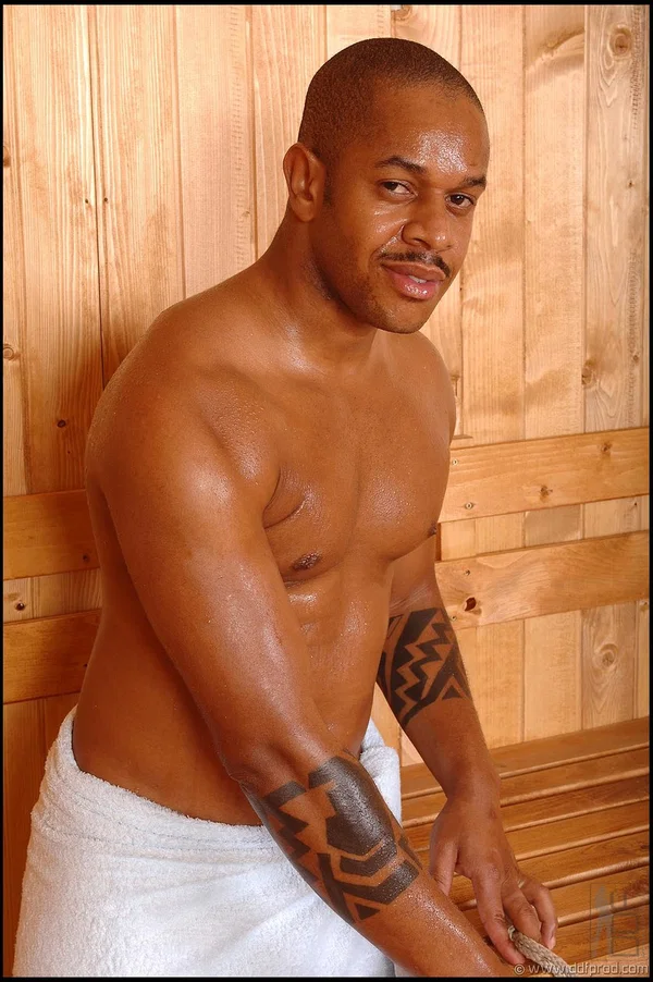 Hot European babe Cherry Jul gives head to a black guy in a hot sauna  - Couple, Blowjob, Interracial, MILF, Russian, Wet, Bikini, Cumshot, Blonde, European  - Photo 1