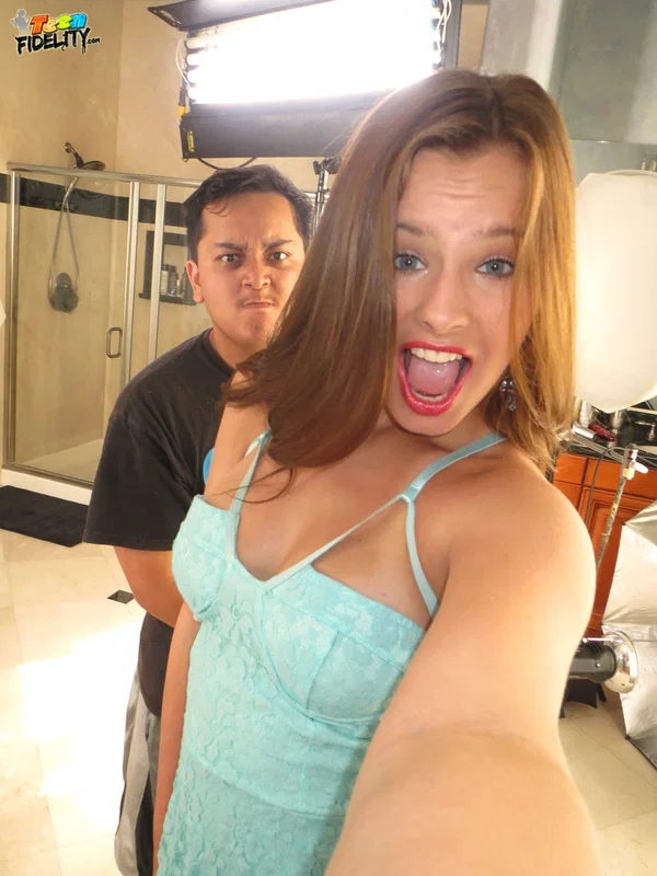 Foxy teen Jillian Janson plays with her tits before getting fucked on the bed  - Cute, Teen, Non Nude, White, Pornstar, Brunette  - Photo 15