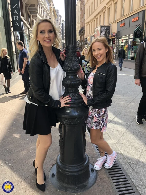Sweet amateur babes Julia Pink and Poppy Pleasure show their sexy panties  - German, Public, Panties, MILF, Teen, Amateur, Upskirt, Lesbian, Cameltoe, Clothed  - Photo 1