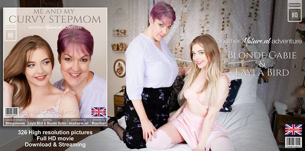 Young girl Blonde Gabie partakes in lesbian sex with older woman Layla Bird  - Mom, Mature, Pussy Licking, Family, Stepmom, Chubby, BBW, Thick, Curvy, Teen  - Photo 11