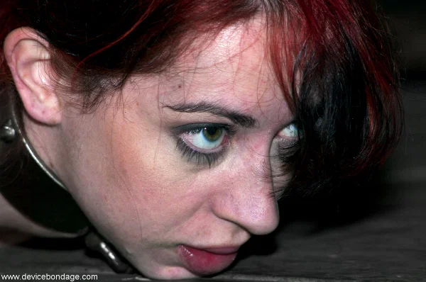 Arachnia Webb is restrained with chains while being masturbated in a dungeon  - BDSM, Dildo, Bondage, High Heels, Redhead, Face, Pussy, Feet, Close Up, Tattoo  - Photo 6