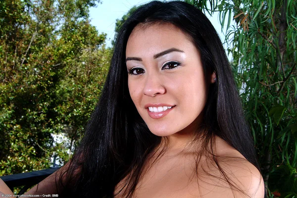 Asian amateur with pierced nipples revealing shaved vagina outdoors  - Amateur, Outdoor, Asian, Close Up, Brunette, Pussy, Ass, Shaved, Piercing, Spreading  - Photo 16
