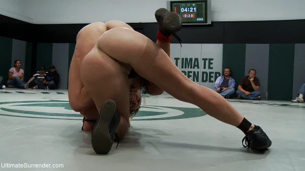 Naked girls participate in a wrestling match before posing naked on the mat  - Sports, MILF, Lesbian, BDSM, Bondage, Ass, Legs, Nipples, PAWG, Tattoo  - Photo 13