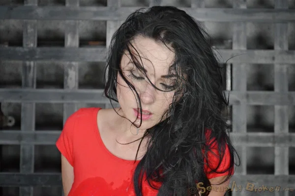 Dark haired teen girl Veruca James gets throat fucked in a dungeon  - Facial, Bondage, Deepthroat, BDSM, Cumshot, Clothed, Teen, Interracial, Blowjob, Cute  - Photo 1