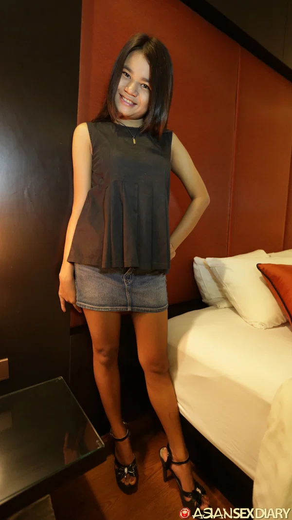 Asian slut Pey shows her delicious hairy pussy after hardcore sex  - Upskirt, Asian, Missionary, Teen, Amateur, Petite, Pussy, Close Up, POV, High Heels  - Photo 4