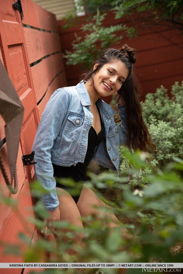 Sweet teen exposes her tiny tits in a backyard before getting naked indoors  - Boots, Teen, Spreading, Shaved, Outdoor, Bodysuit, Pussy, Tiny Tits, Glamour, Model  - Photo 4