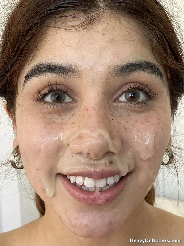 Young amateur takes a cumshot on her freckled face during POV action  - Reality, Face, POV, Amateur, Latina, Facial, Cumshot, Ass, Teen, Undressing  - Photo 11