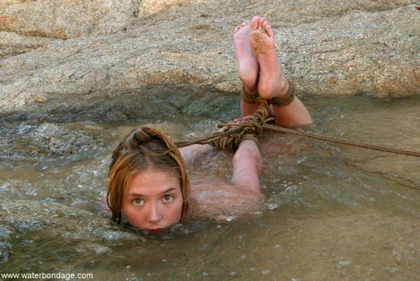 Water Bondage performed by Star Naked Pics  - Fetish, BDSM, Bondage, Wet, Feet, Outdoor, Non Nude, Pussy, White  - Photo 15