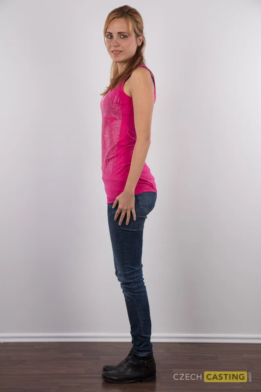 Tall girl Lenka stands naked during her nude premiere before taking a seat  - Casting, Czech, MILF, Amateur, Face, Blonde, Nipples, Jeans, Babe, Ass  - Photo 4