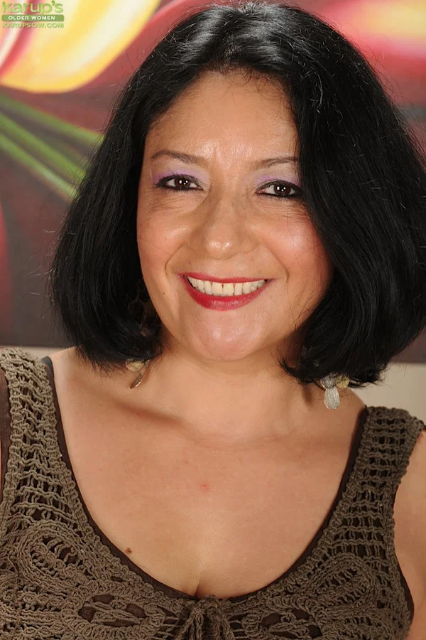 Isis Fajardo is demonstrating her hard nipples in black stockings  - Mature, Big Tits, Nipples, Legs, Shaved, Stockings, Brunette, Pussy, Spreading, Close Up  - Photo 1