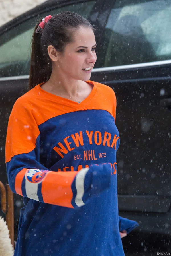 Hot brunette hockey fan Swan outdoors in jersey & knee socks flashing pussy  - Sports, Outdoor, Teen, Glamour, Model, Babe, Beautiful, Solo, Non Nude, Spreading  - Photo 17