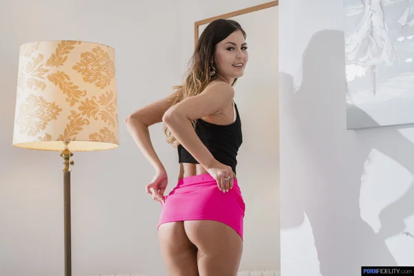 Adorable pornstar with an alluring ass Cindy Shine undresses and poses  - Tall, High Heels, Czech, Natural Tits, Upskirt, Pussy, Ass, Lingerie, Skinny, Pornstar  - Photo 5