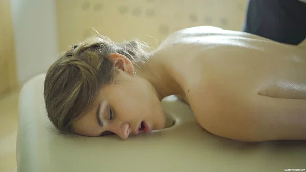 Russian teen Evelina Darling receives an erotic massage & dick up her pussy  - Massage, Oiled, Kissing, Teen, Russian, Hardcore, Doggy Style, Blowjob, Handjob, Natural Tits  - Photo 4
