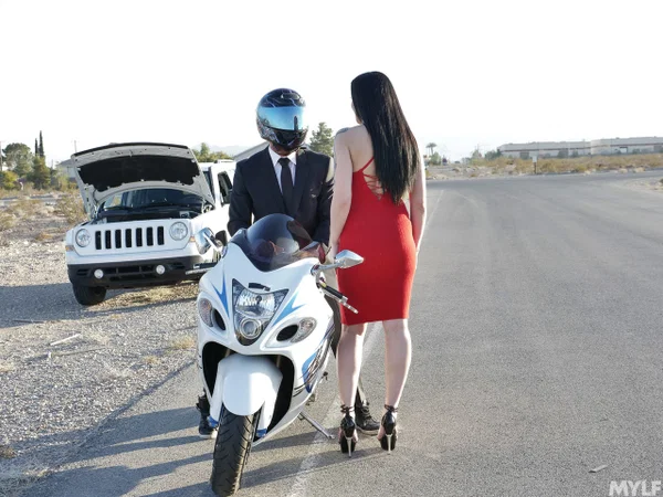 Sexy Latina Cassandra Cain gets orally pleased and screwed by a handsome biker  - Latina, MILF, Ass, Kissing, Hardcore, Clothed, Big Tits, Doggy Style, High Heels, Ass Fucking  - Photo 8