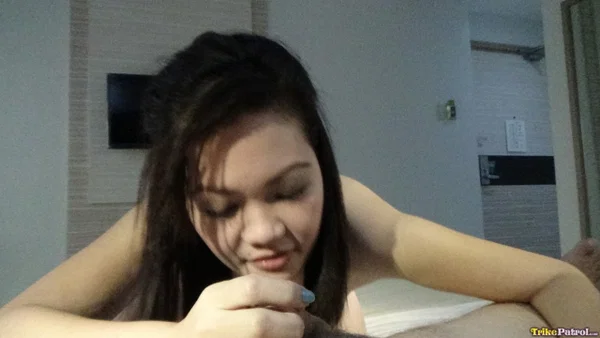 Amateur beauty Anghel Dela Cruz poses in her sheer lingerie & sucks a dick  - Pinay, Filipina, Asian, Amateur, Ass, POV, Handjob, Cumshot, Pretty, Shaved  - Photo 5