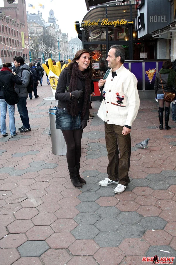 Visiting sex tourist pick up a couple of hookers from the red light district  - Public, Reality, Skirt, European, Clothed, MILF, Fingering, Hardcore, Boots, Outdoor  - Photo 3