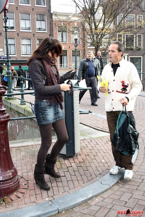 Visiting sex tourist pick up a couple of hookers from the red light district  - Public, Reality, Skirt, European, Clothed, MILF, Fingering, Hardcore, Boots, Outdoor  - Photo 4