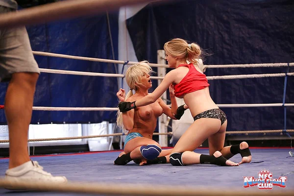Laura Crystal loses catfight and gets dominated by Michelle Moist  - Sports, Lesbian, Big Tits, Fake Tits  - Photo 14