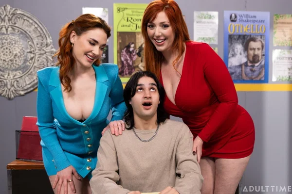Adult Time performed by Elias Cash, Lauren Phillips, Siri Dahl Nude Pictures  - Teacher, Mom, Family, Stepmom, Thick, Interracial, Threesome, MILF, Curvy, Hardcore  - Photo 4