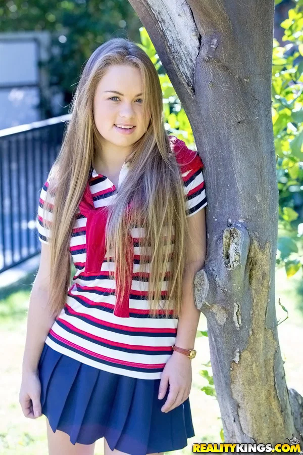Teenage cutie Madison Chandler uncovering her tempting curves outdoor  - Schoolgirl, Teen, Solo, Outdoor, Ass, Babe, Pussy, Face, Socks, Natural Tits  - Photo 2
