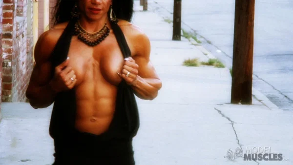 Muscular Latina Marina Lopez shows her fakes while walking down the street  - Sports, Gym, Latina, Sexy, Petite, Outdoor, Brunette, Big Tits, Non Nude  - Photo 11