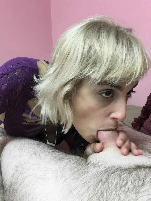 Skinny amateur MaryyJane shows off her tiny tits after giving a POV blowjob  - MILF, POV, Short Hair, Petite, Skinny, Blowjob, Deepthroat, Cumshot, Amateur, Handjob  - Photo 7