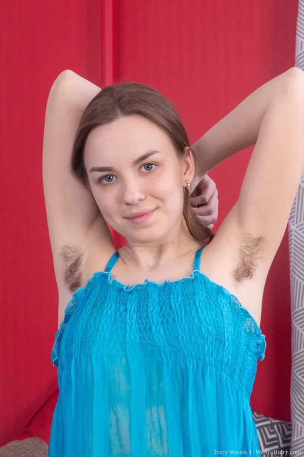Petite amateur teen Terry Woods flaunts her hairy armpits and unshaved crotch  - Hairy, Panties, Socks, Pussy, Armpit, Spreading, Teen, Amateur, Undressing, Clothed  - Photo 4