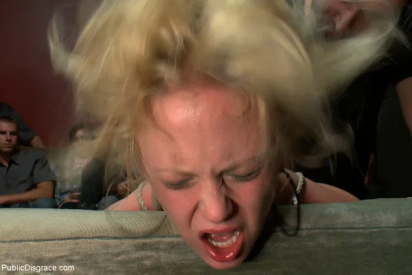 Blonde girl Clayra Beau is forced into having sex in front of a crowd  - Ass Fucking, Groupsex, Doggy Style, MILF, BDSM, Bondage, Blowjob, Close Up, Blonde, Pussy  - Photo 17