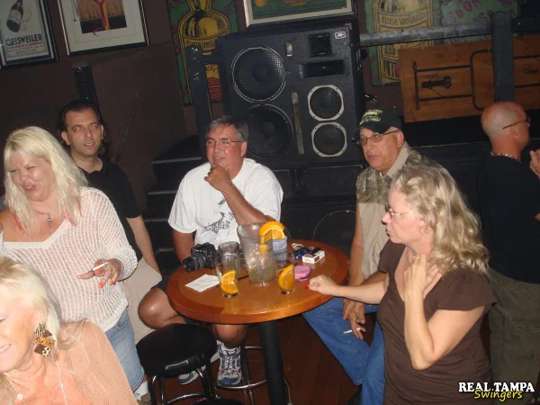 Amateur swingers show off her big breasts at a wild party at the bar  - Granny, Swingers, Mature, Amateur  - Photo 13